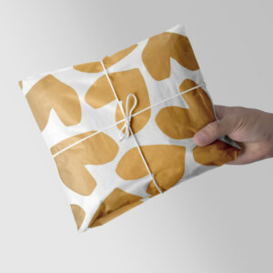 Seidenpapier Gold Herzen 35x50 cm