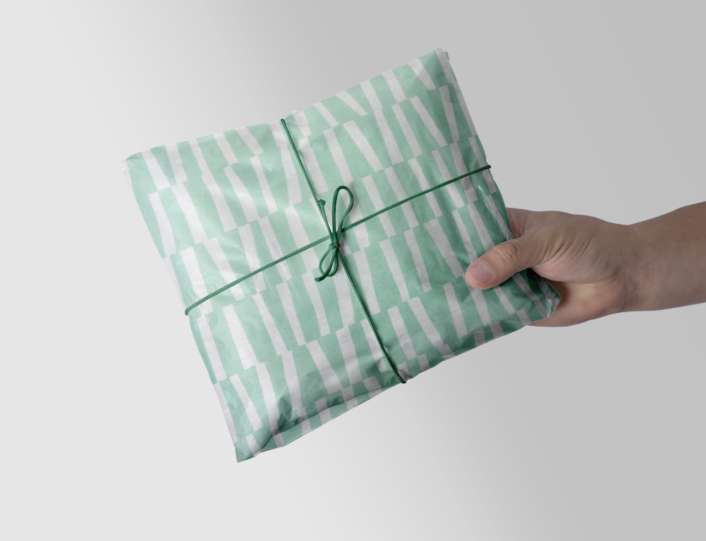 Seidenpapier Grüne Linien 50x70 cm