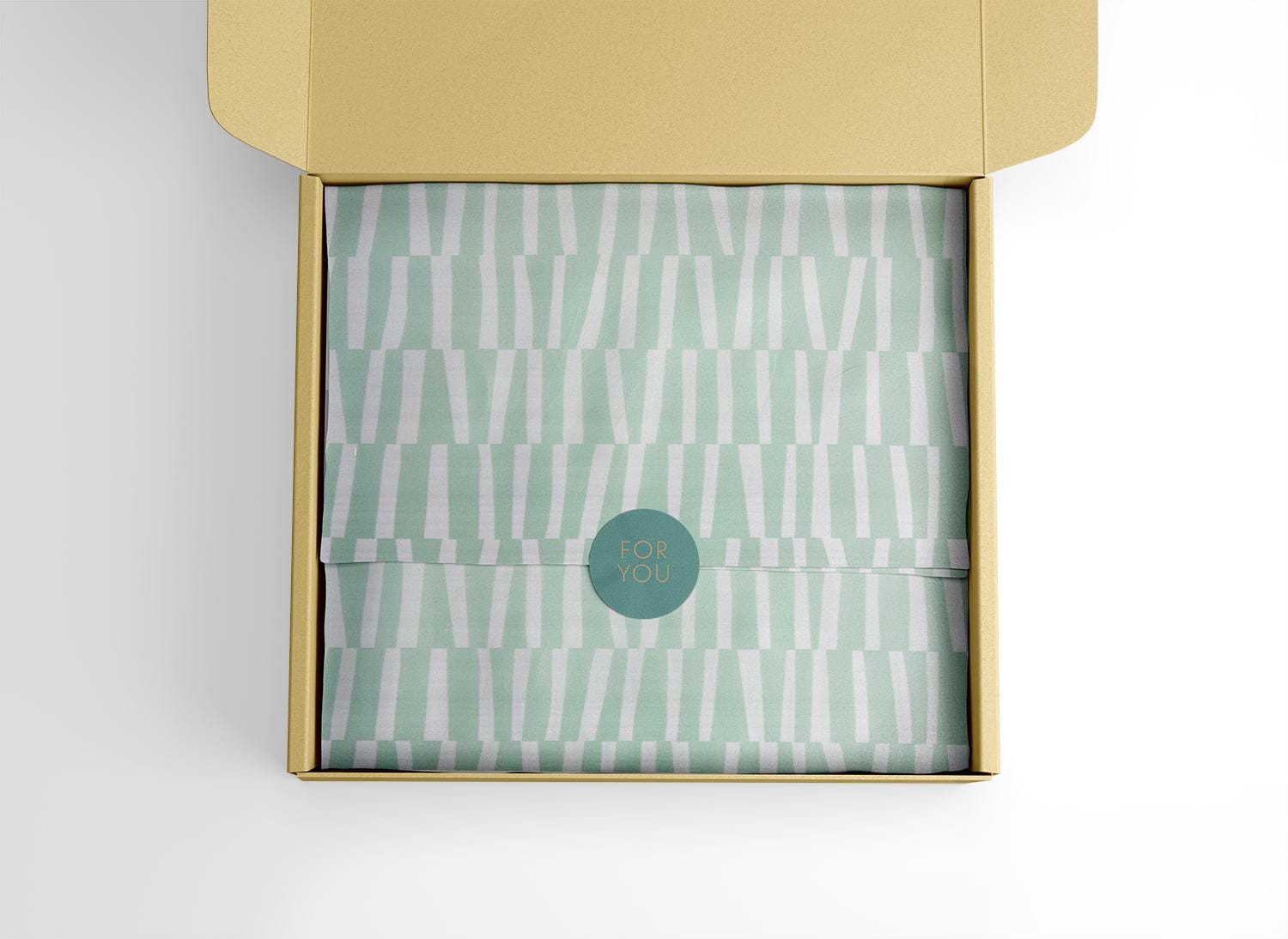 Seidenpapier Grüne Linien 50x70 cm – Bild 2