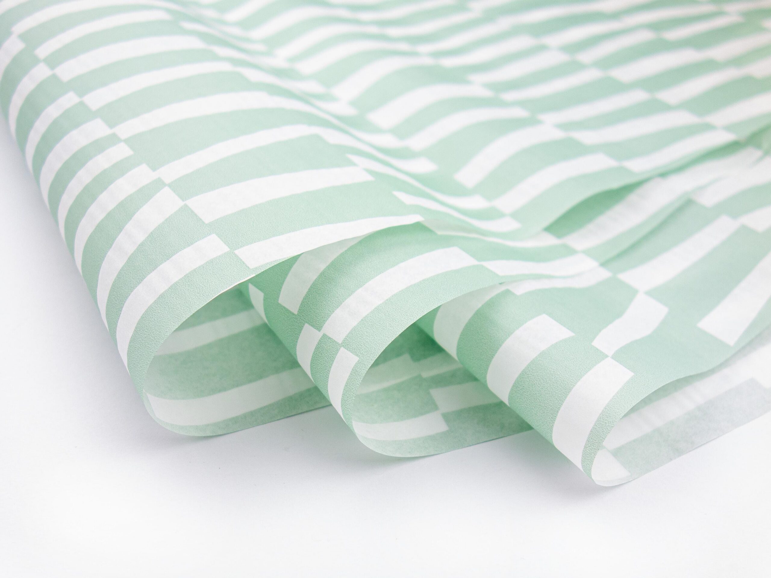 Seidenpapier Grüne Linien 50x70 cm – Bild 3