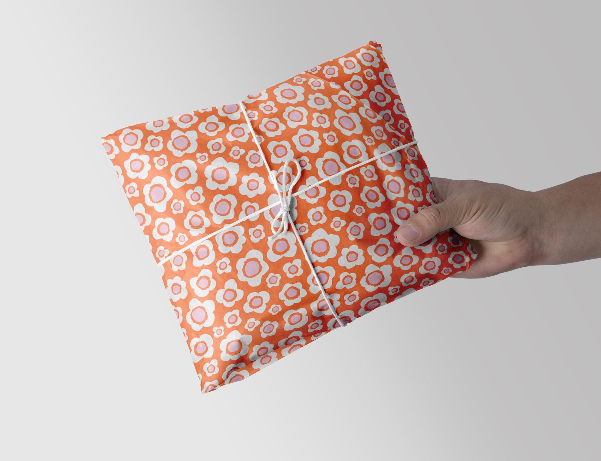 Seidenpapier Retro Blumen 50x70 cm