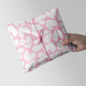 Seidenpapier Rosa Herzen 35x50 cm