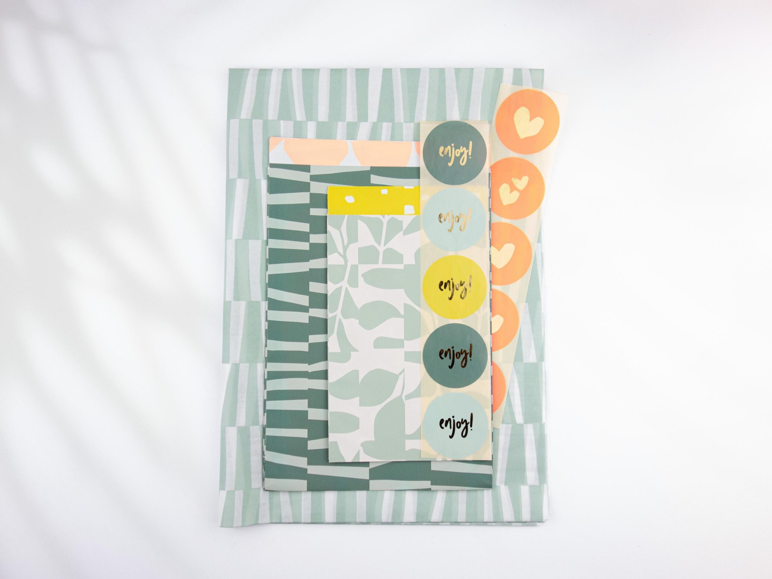 Papiertüten Grüne Striche 12x19 cm – Bild 3