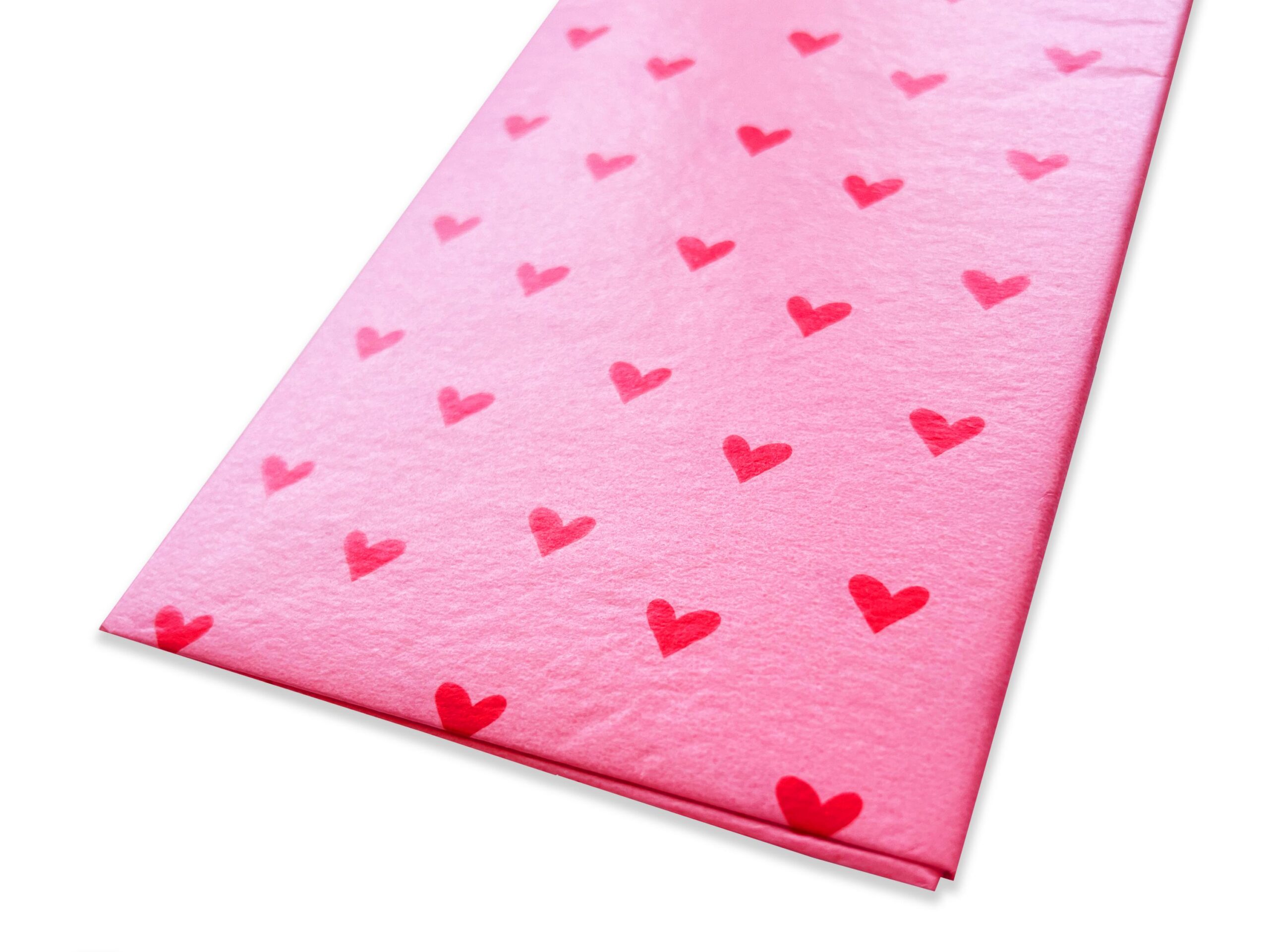 Seidenpapier Rosa Herzen 3 Blatt 50x70 cm – Bild 2