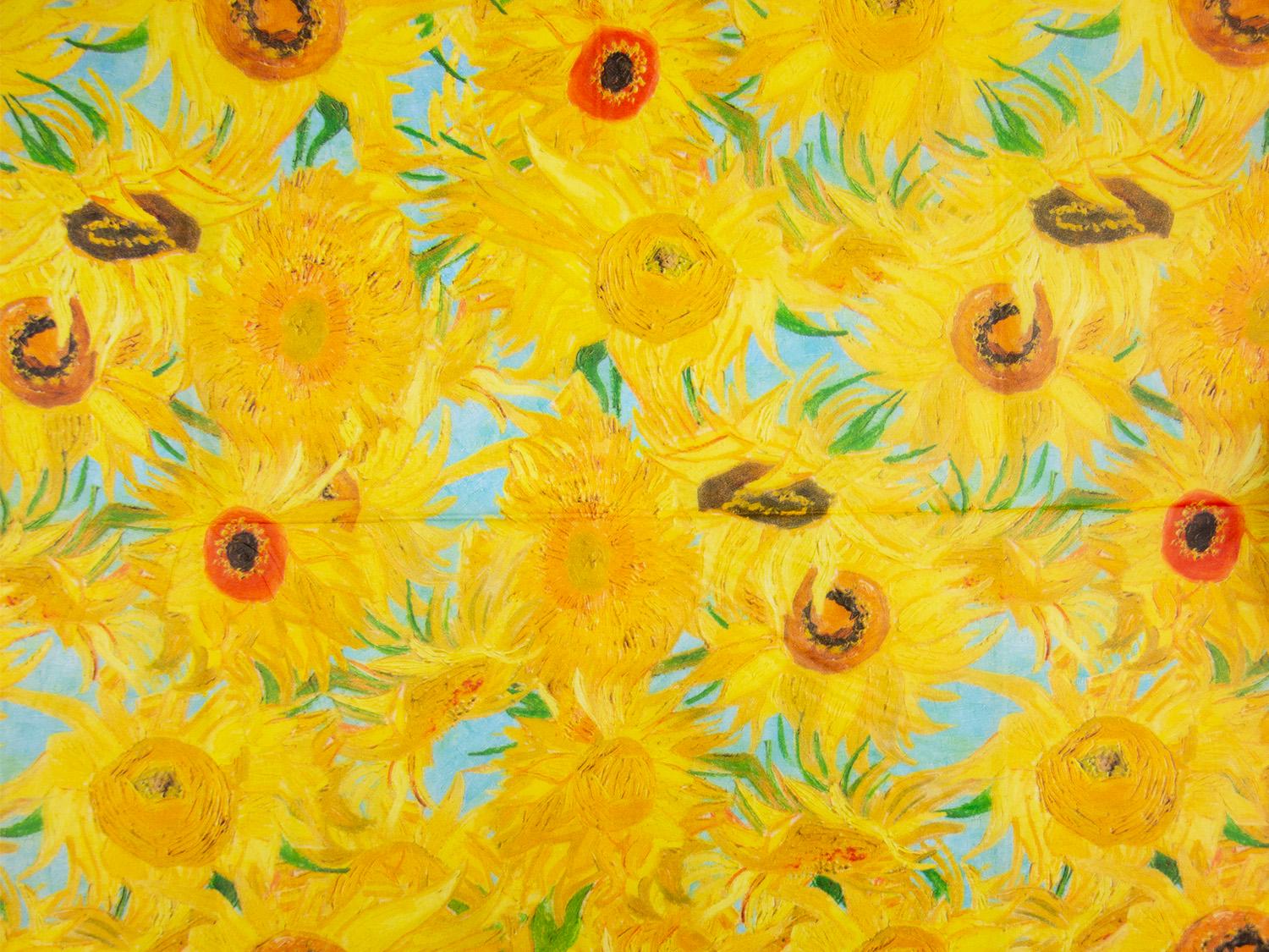 Seidenpapier Sonnenblumen 4 Blatt 50x70 cm – Bild 3