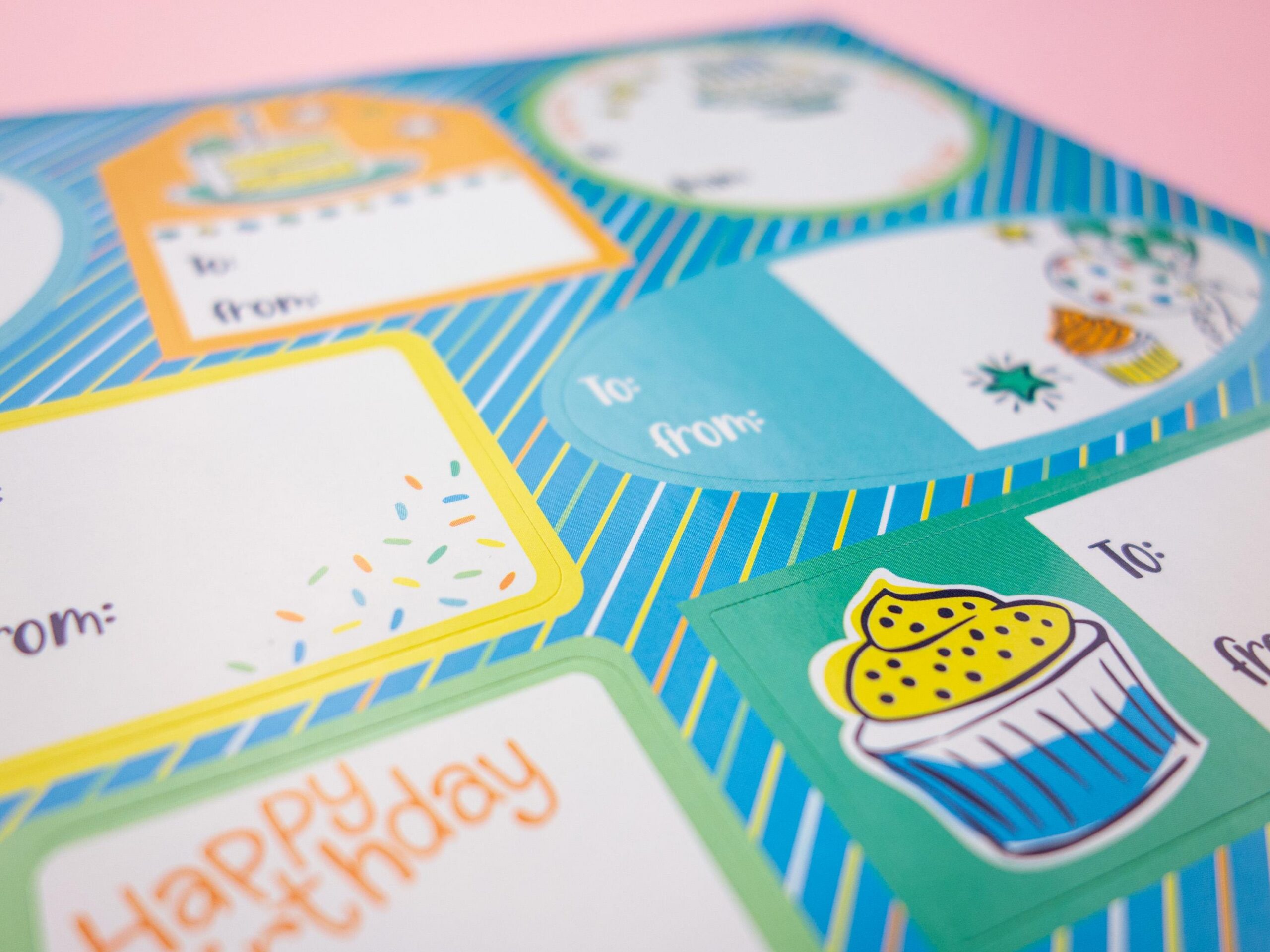 Stickerbogen Happy Birthday (To/From) – Bild 3