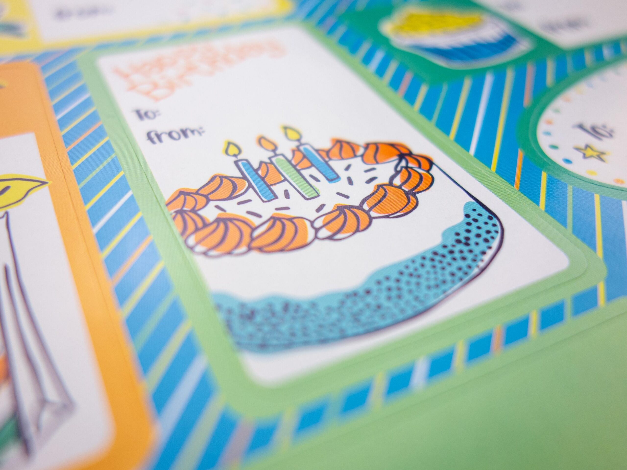 Stickerbogen Happy Birthday (To/From) – Bild 2