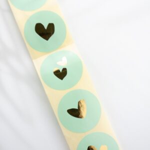 Aufkleber Herzen (Grün)