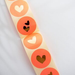 Aufkleber Herzen (Orange)