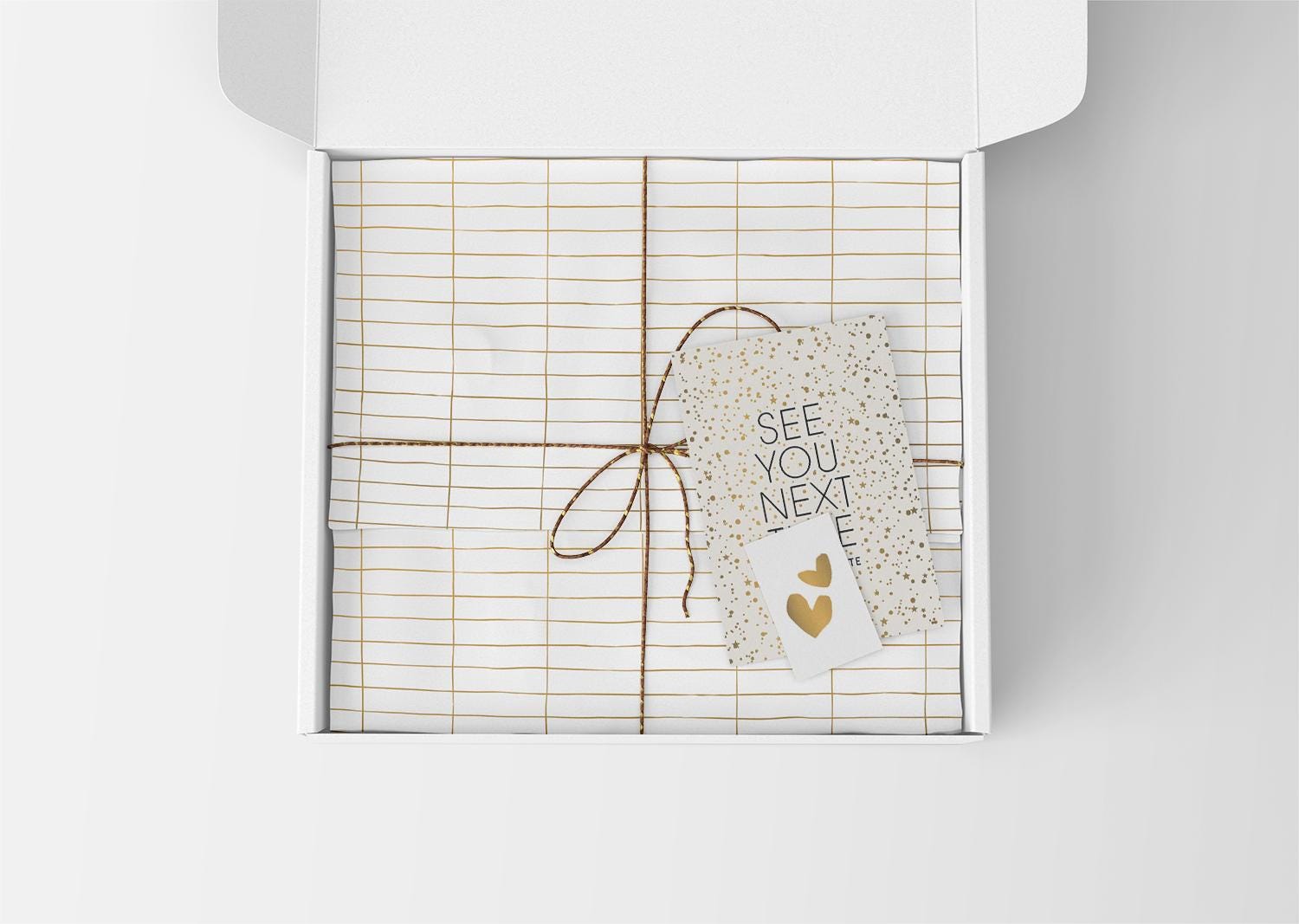 Seidenpapier Goldene Linien 50x70 cm – Bild 2