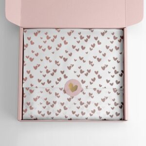 Seidenpapier Rosa Herzen 50x70 cm