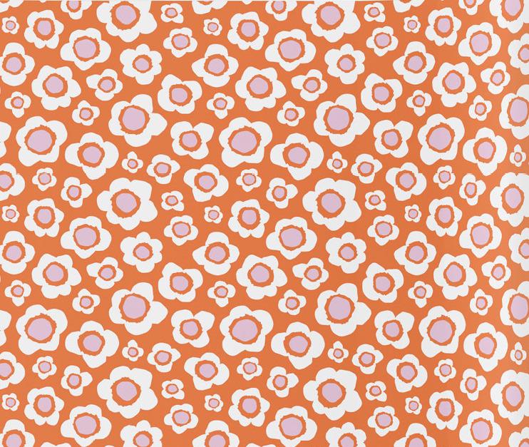 Seidenpapier Retro Blumen 50x70 cm – Bild 2