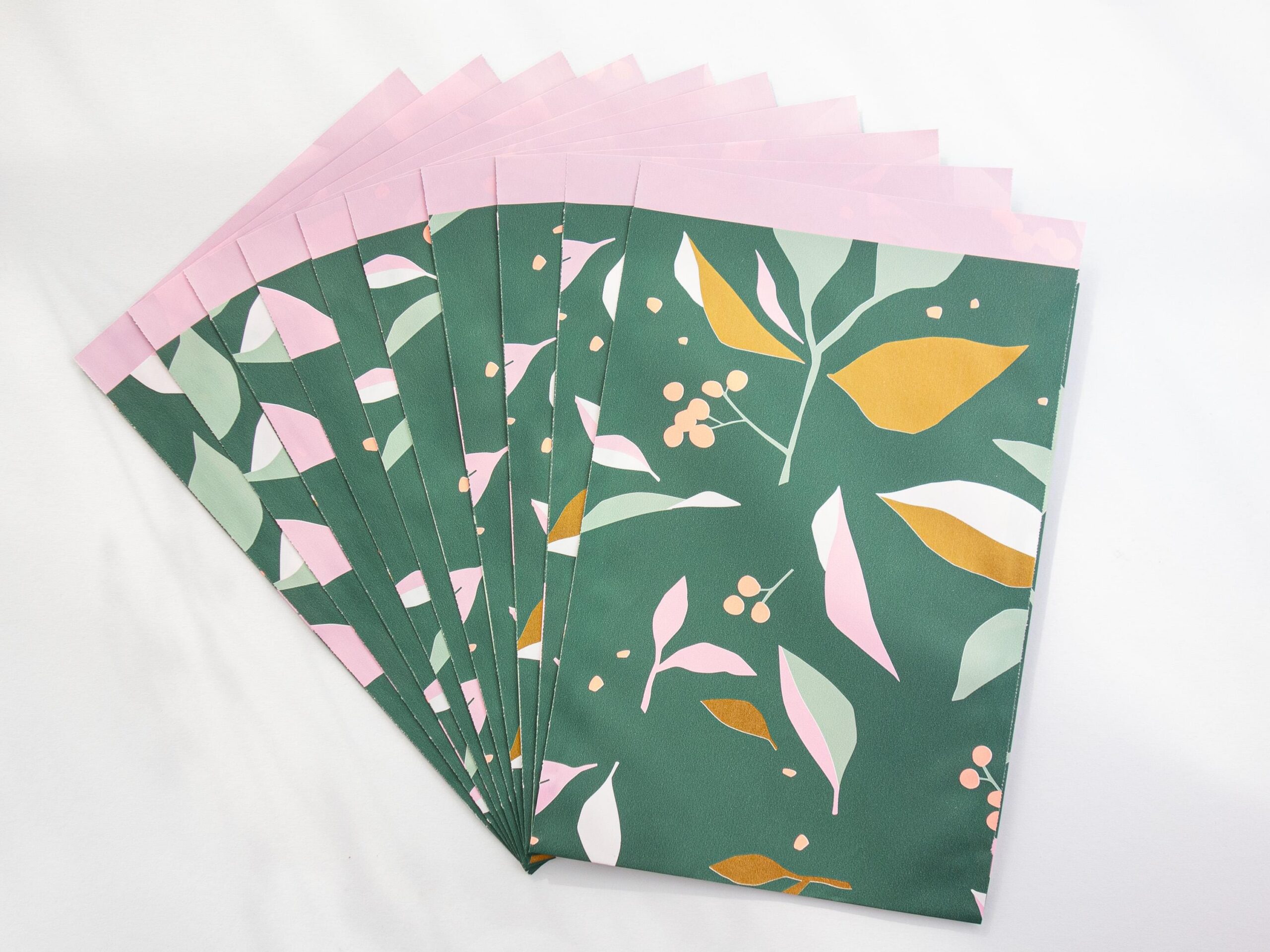 Papiertüten Grüne Blätter 17x25 cm – Bild 2