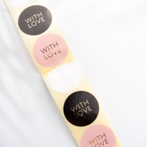 Aufkleber „With love“