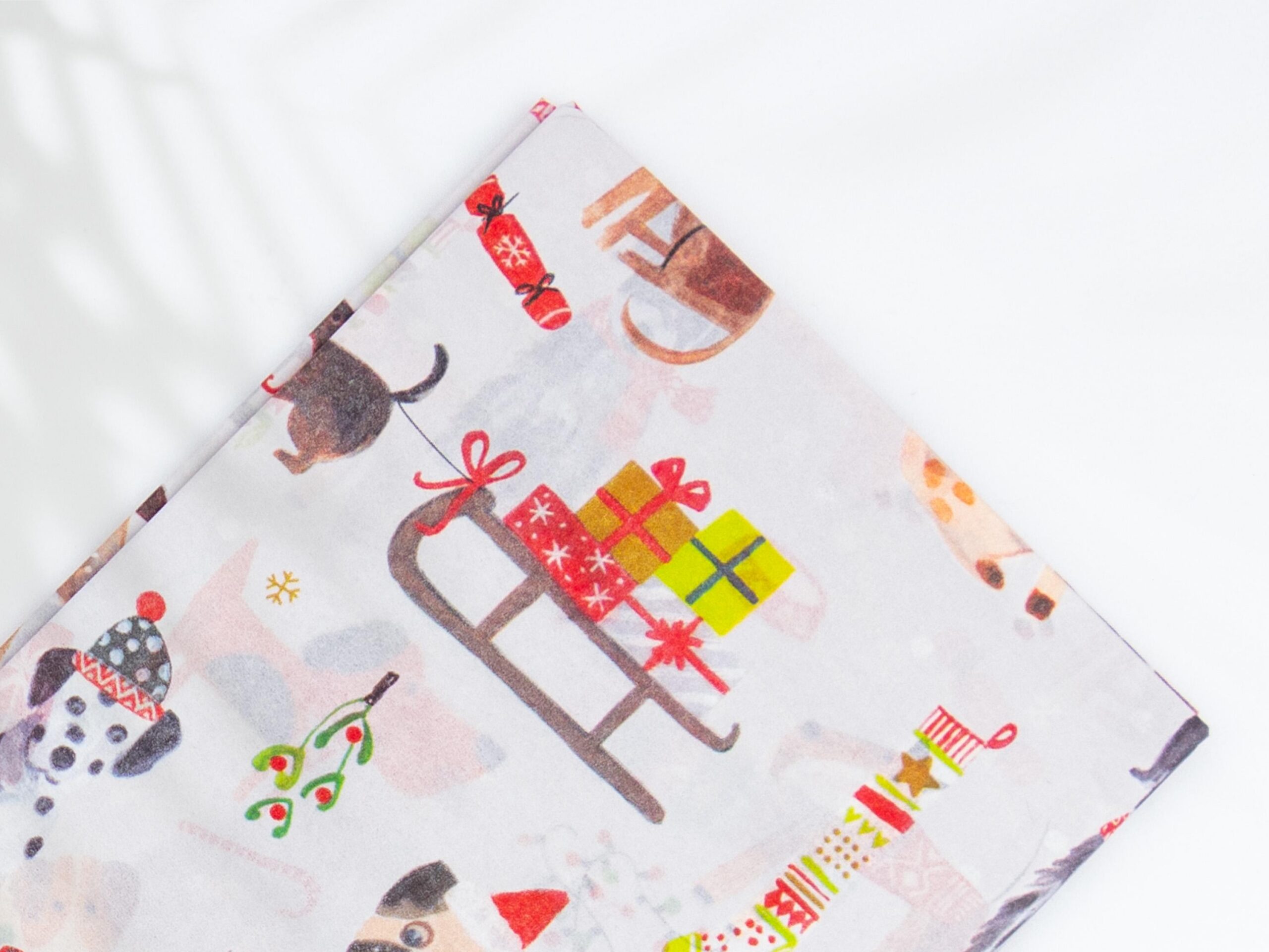 Seidenpapier Weihnachtshunde 4 Blatt 50x75 cm – Bild 2