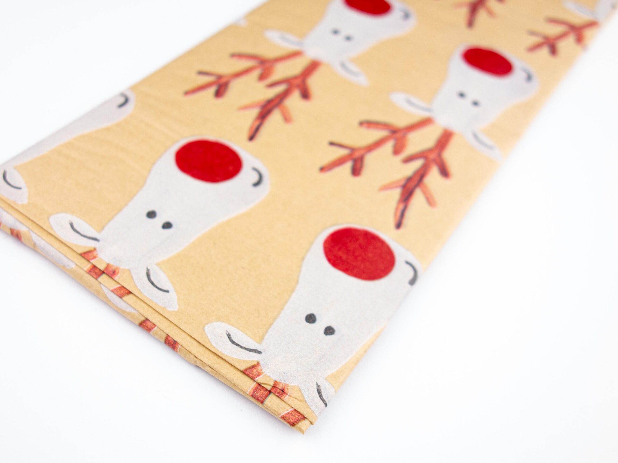 Seidenpapier Rentier Rudolph 4 Blatt 50x75 cm – Bild 4
