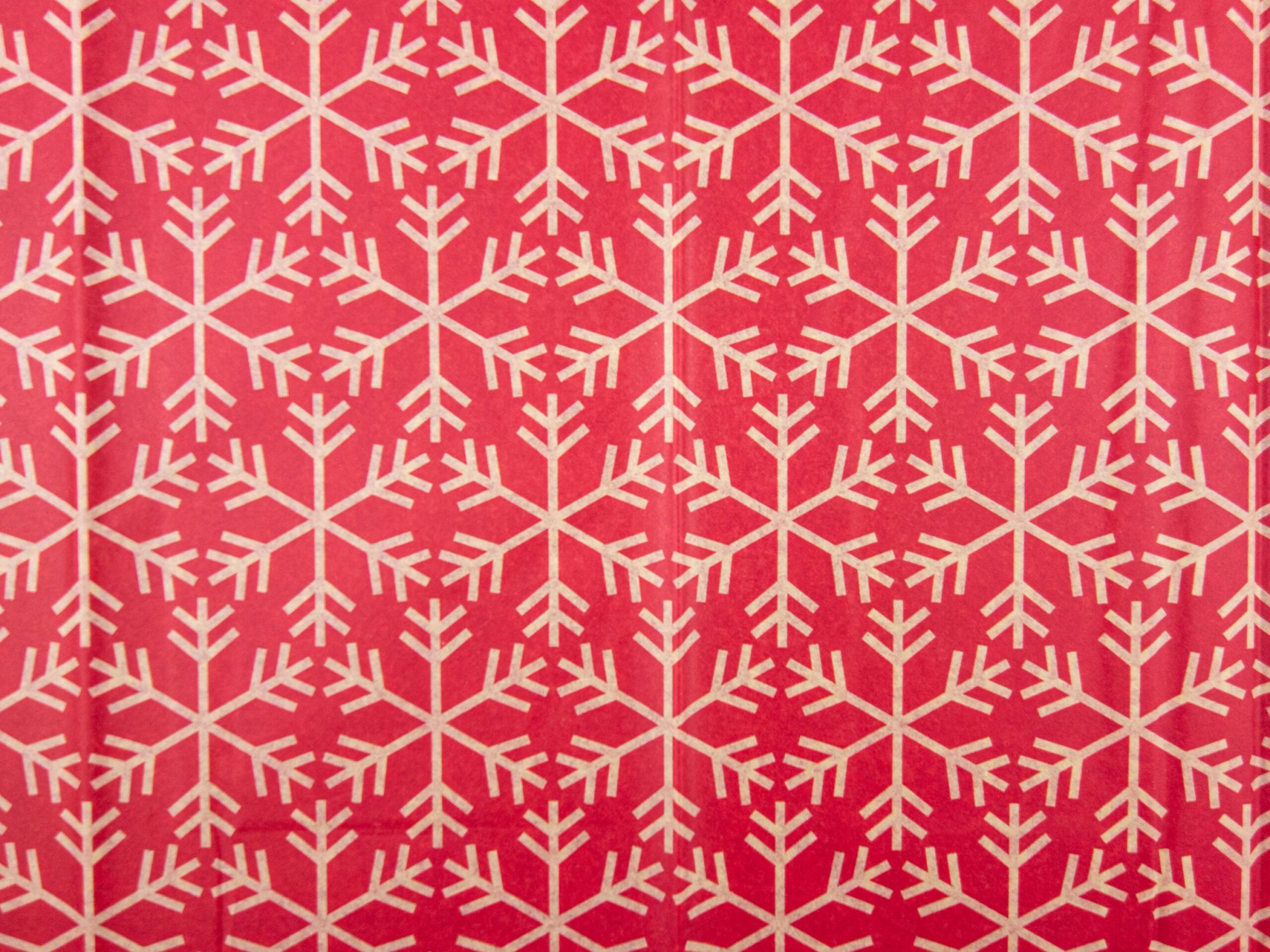 Seidenpapier Rote Schneeflocken 6 Blatt 50x75 cm – Bild 3