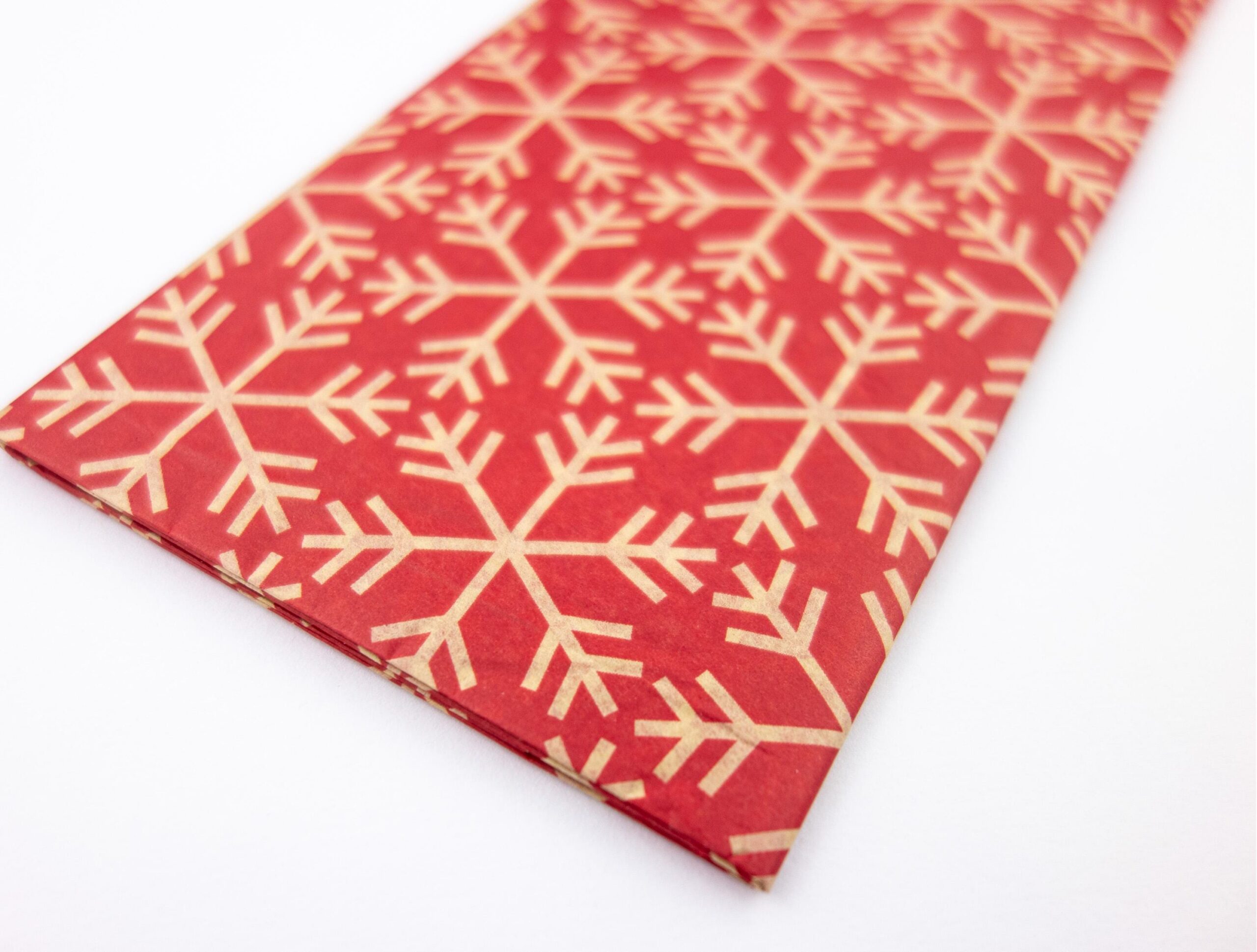 Seidenpapier Rote Schneeflocken 6 Blatt 50x75 cm – Bild 4