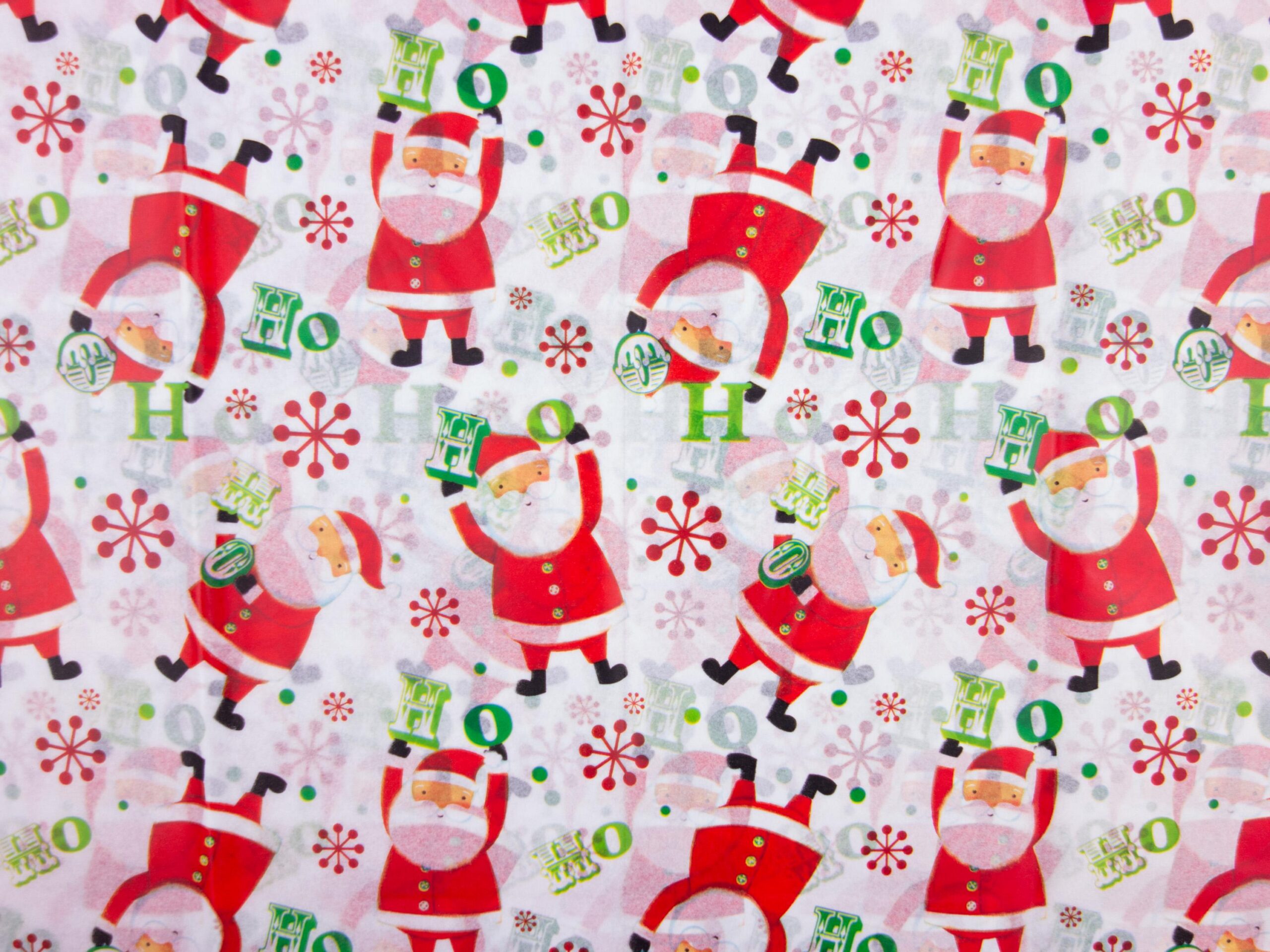 Seidenpapier Santa Claus & Schneeflocken 6 Blatt 50x75 cm – Bild 3