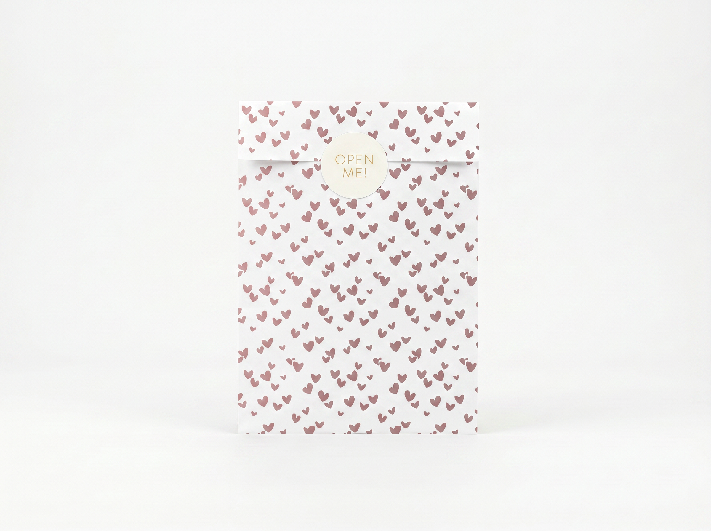 Papiertüten Roza Herzen 17x25 cm