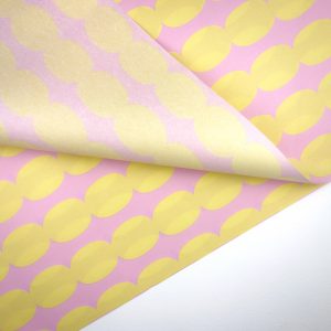 Seidenpapier Gelbe Punkte auf Fuchsia 50x70 cm