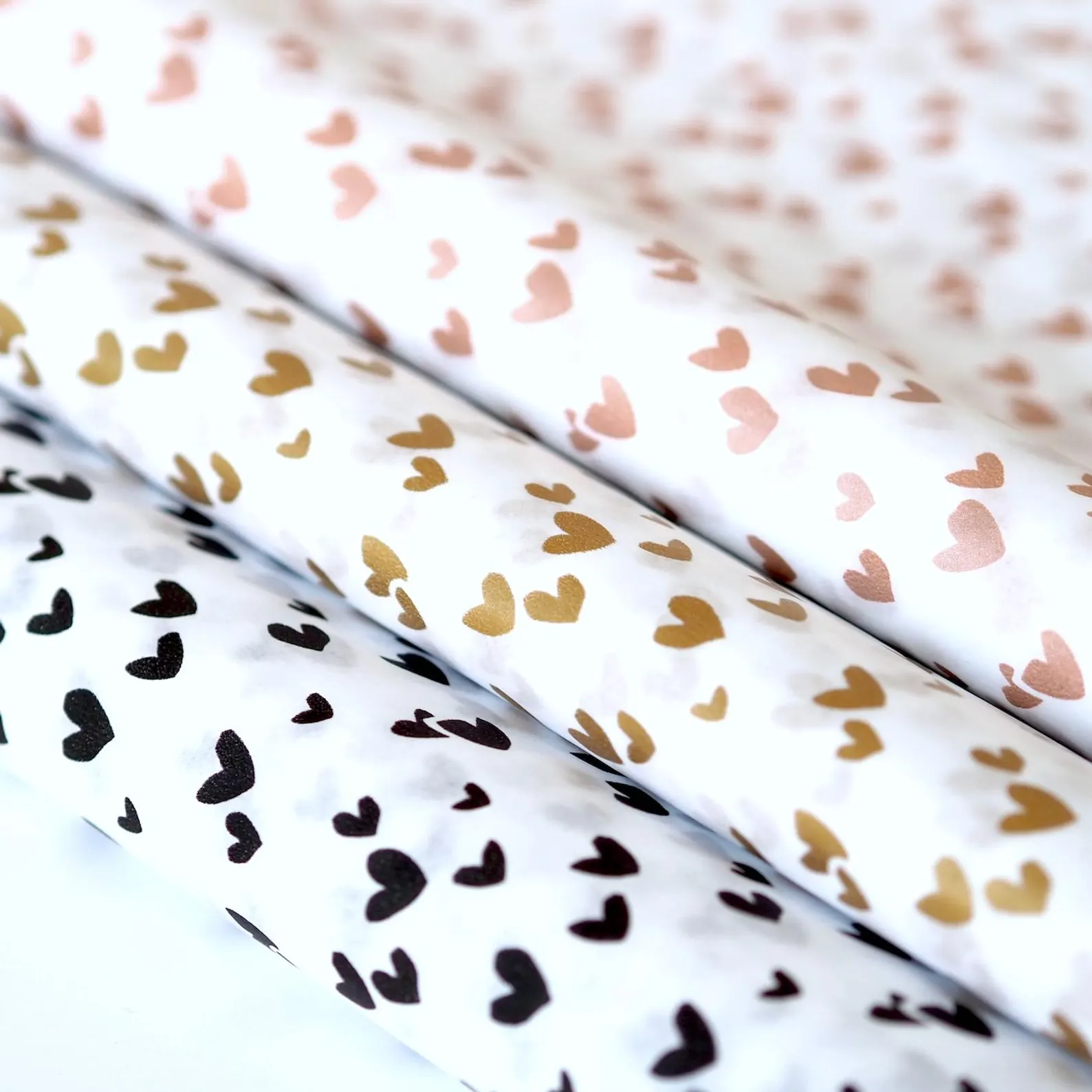 Seidenpapier Goldene Herzen 50x70 cm – Bild 3