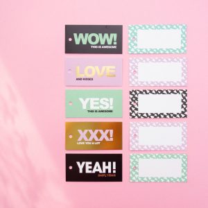 Geschenkanhänger Mix – 5er Set inkl. Schnur