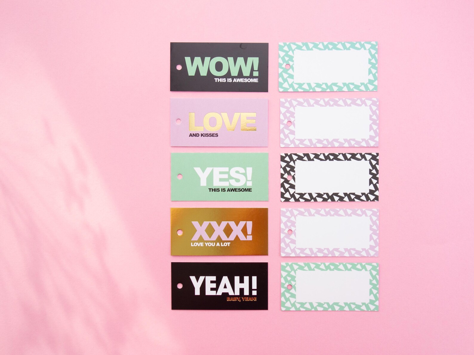 Geschenkanhänger Mix – 5er Set inkl. Schnur