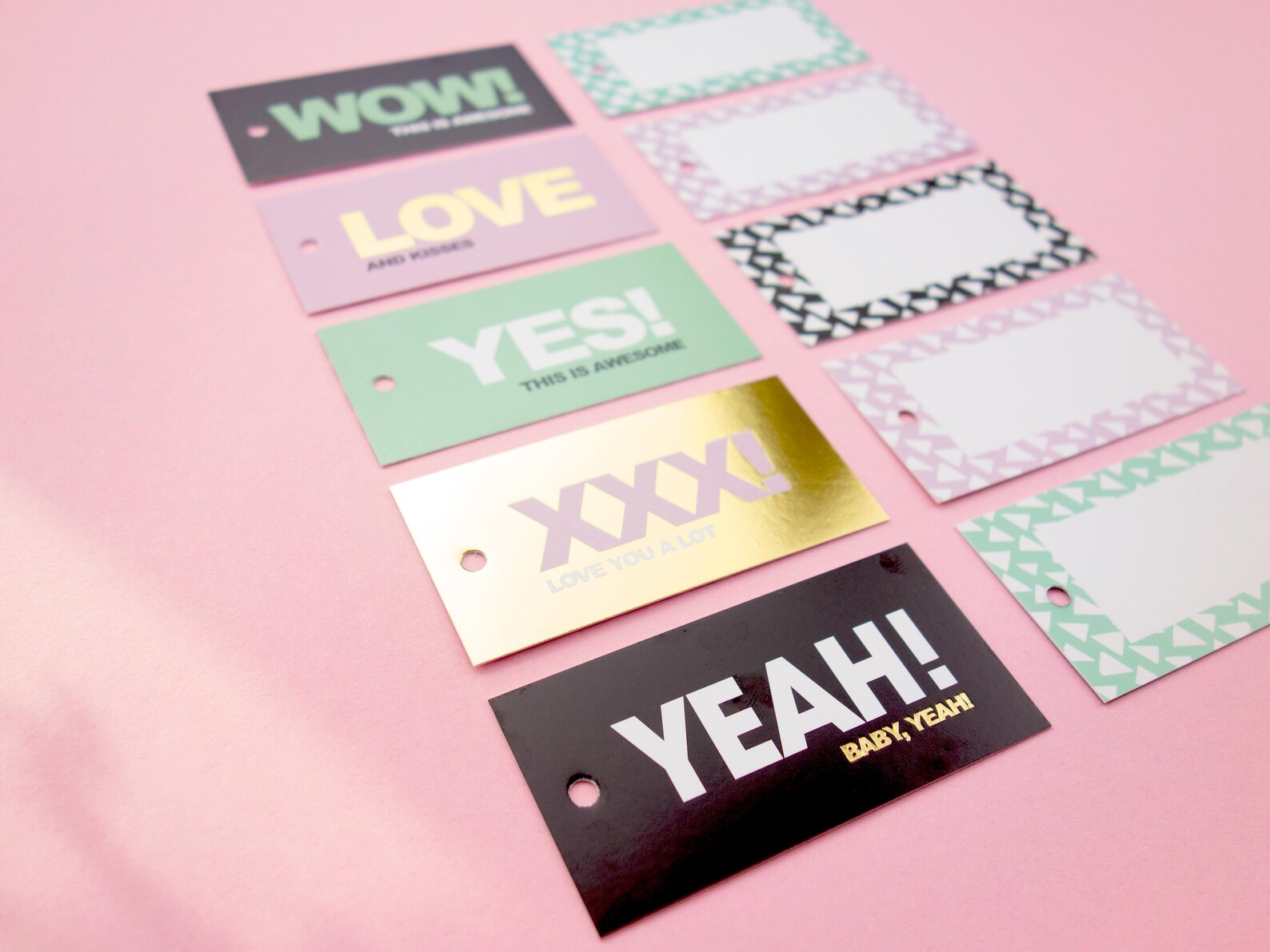 Geschenkanhänger Mix – 5er Set inkl. Schnur – Bild 2