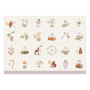 Stickerbogen Adventskalender Zahlen