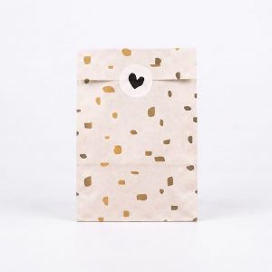 Papiertüten Weiß mit goldenen Punkten 12×19 cm