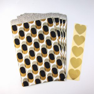 Set Schwarz-Gold Ovale