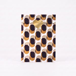 Set Schwarz-Gold Ovale