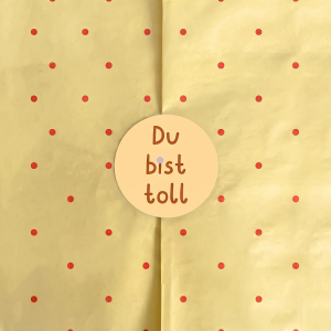 Seidenpapier Orange Punkte auf Gelb 50x70 cm
