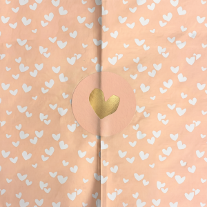 Seidenpapier Orange Herzen 50x70 cm