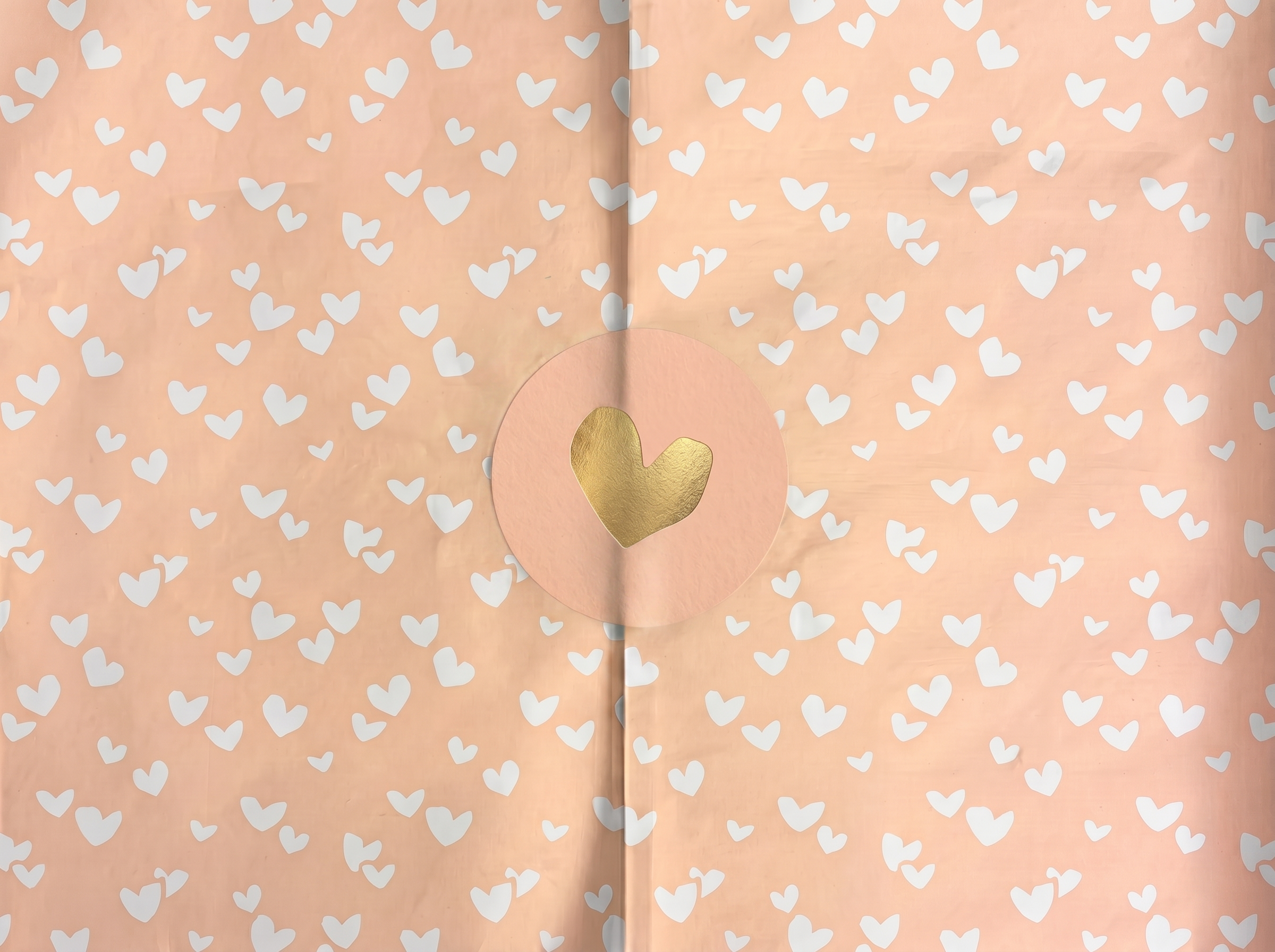 Seidenpapier Orange Herzen 50x70 cm