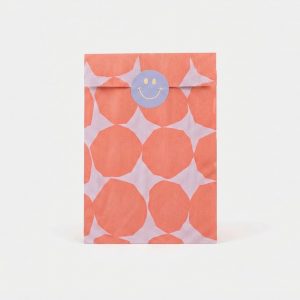 Papiertüten Orange Kreise 12×19 cm